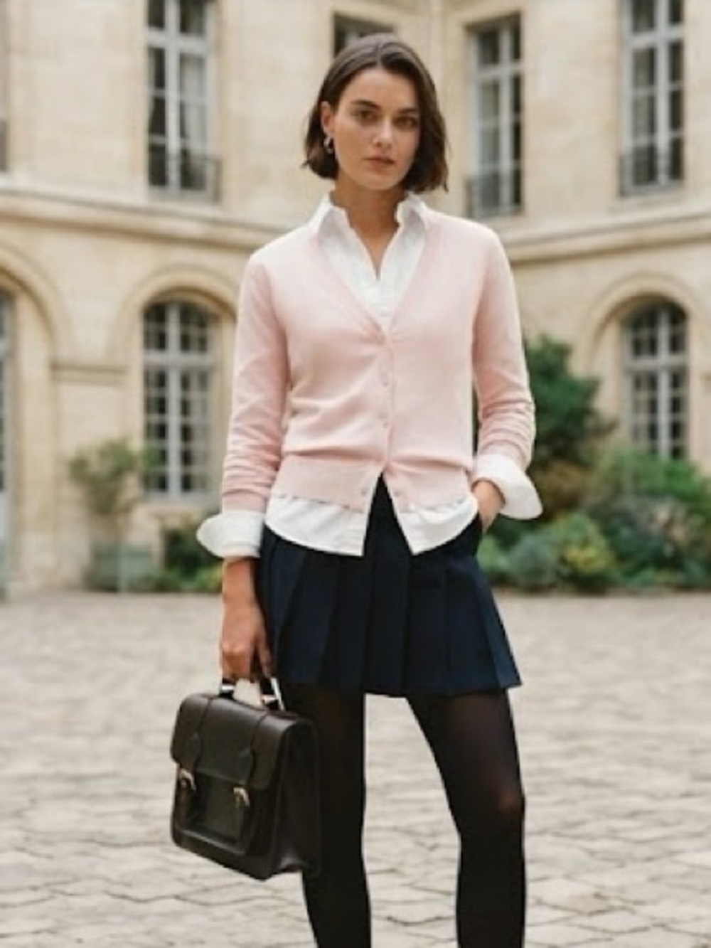 H&M Soft Blush Pink Long Sleeve V Neck Buttoned Down Cardigan